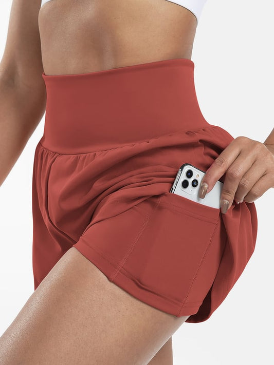 ✨️2025 Hot Sale 50% Rabatt🥰2-in-1 Yoga Shorts mit hoher Taille und Seitentaschen