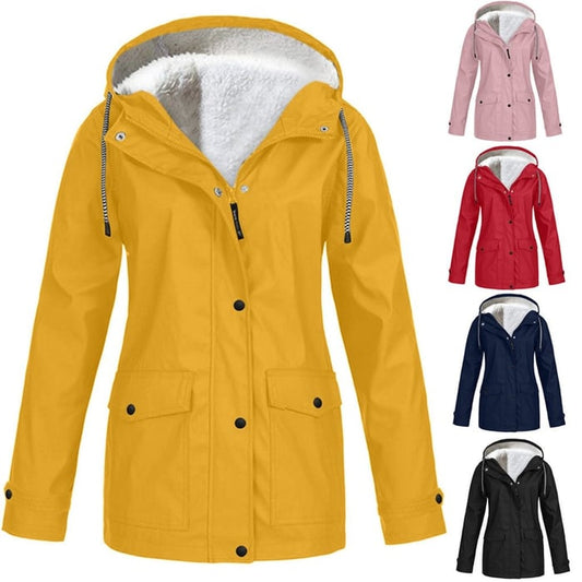Gefütterte Outdoorjacke mit Kapuze für Damen