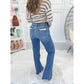 ⏳LETZTER TAG IM VERKAUF!!💥Vintage Bootcut-Jeans mit doppelter Knopfleiste und ausgefranstem Saum👖