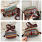 Vintage bunte handgewebte Gürteltasche