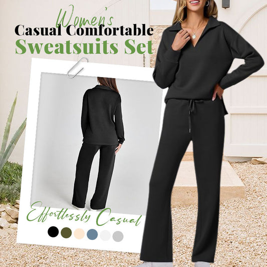 🎁Heißer Verkauf 70% RABATT⏳2-teilige Outfits für Damen, lässige Langarm-Trainingsanzüge