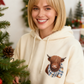 💖WEIHNACHTSANGEBOT 50% RABATT!!🎁Niedliches, kuscheliges Kapuzensweatshirt mit Fleece-Futter und Hochlandrindmotiv🦬