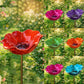 🌼Handgefertigter Metall Blumen-Gartenstecker🐦Vogeltränke & Insekten-Trinkstelle, Wetterfest Gartendekoration für Beet, Wege & Außenbereich, Einzigartiges Deko Geschenk