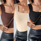 👚 50% RABATT! 🔥⚡60.000+ VERKAUFT!💐Damen-Thermotops mit Rundhalsausschnitt und integriertem BH