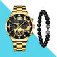 (50% OFF) Herren 3-in-1 Uhren- und Armband-Geschenkset