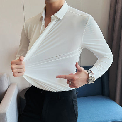🎉2025 Neuheiten-Schnäppchenangebot✨Knitterfreies Button-Down-Hemd für Herren
