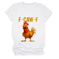 🔥LETZTER TAG VERKAUF 50 % RABATT!!🐓F-Caw-F😍Humorvolles T-Shirt mit Hühnermuster🖤