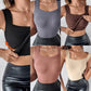 👚 50% RABATT! 🔥⚡60.000+ VERKAUFT!💐Damen-Thermotops mit Rundhalsausschnitt und integriertem BH