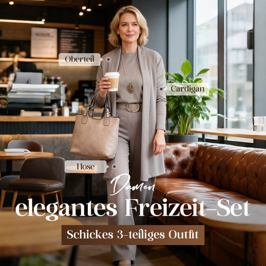 🍁Neu im Herbst/Winter! |Nur noch 1 Tag: 50%⏳3-teiliges Set aus Longline-Cardigan, Top & Hose