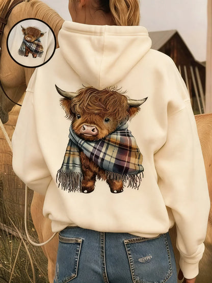 🎄🎅 Weihnachtsangebot: Zum halben Preis!! Plus ✈️ kostenloser Versand beim Kauf von zwei Stück 🎁 Niedlicher Highland-Cow-Hoodie mit kuscheligem Fleecefutter 🦬