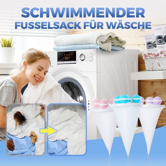 🧼50% RABATT BEFRISTETES ANGEBOT!✨Schwimmender Filterbeutel-Waschball für Waschmaschinen - Fängt Haare & Flusen mit Einfacher Reinigung für Badewanne, Waschbecken & Waschmaschine🐾📦