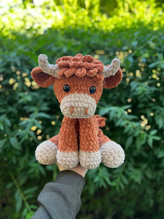 Weihnachtsangebot: 65% Rabatt!!🎄🔥Häkelmuster für Hochlandkuh-Amigurumi🐮DIY-Kit und fertiges Plüschtier