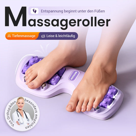 💜Der bequemste Blutkreislauf-Förderer💜Tragbarer Fußmassageroller mit Doppelrollen