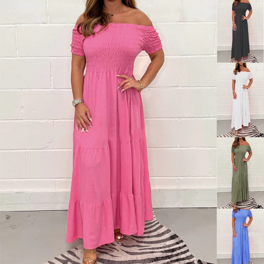 (💃49% Rabatt🔥Kostenloser Versand) Gerafftes Maxi Kleid