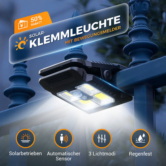 🌿Solar-Clip-Leuchte mit Bewegungssensor – Jetzt 2 kaufen, 1 gratis! Perfekt für Garten, Balkon & Terrasse!🏡✨