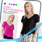 🌺2026 Neu eingetroffen - 50% OFF🌺Lässiges Damen-Top mit plissiertem V-Ausschnitt und kurzen Ärmeln