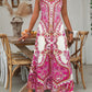 👗JETZT 60% RABATT!💃Maxikleid mit Retro-Print und V-Ausschnitt für Damen✨