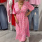 🏖️Sommer-Sonderverkauf 50% Rabatt!!🎀Damenkleid mit V-Ausschnitt und Druck