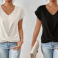 💥Letzte Tage Sonderverkauf 50% OFF👚Legeres kurzärmeliges elegantes V-Ausschnitt Twist Tee