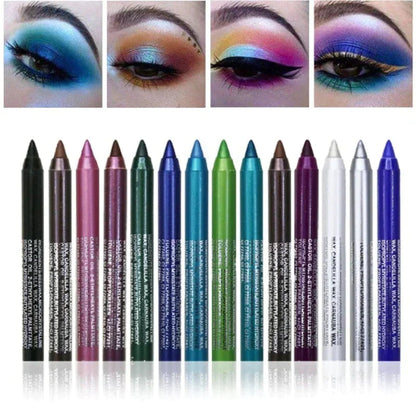 📢📢50% RABATT!!⏰24 Stunden lang anhaltender, wasserfester Farb-Eyeliner – 14 Farben, Perlmutt- und Matt-Finish, einfach anzuwenden🎨