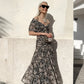 🌸Neuerscheinung 70% RABATT💖Damen Trägerlos-Kleid mit V-Ausschnitt und Druck