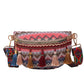 Vintage bunte handgewebte Gürteltasche