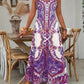 👗JETZT 60% RABATT!💃Maxikleid mit Retro-Print und V-Ausschnitt für Damen✨
