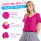 🌺2026 Neu eingetroffen - 50% OFF🌺Lässiges Damen-Top mit plissiertem V-Ausschnitt und kurzen Ärmeln