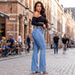💕Frühlingsneuheit👖Stretch-Schlagjeans mit hohem Bund