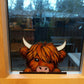 🎄🎅WEIHNACHTSANGEBOT (LIMITIERTES ANGEBOT)🎁Fensterdeko mit Hochlandkuh🐮