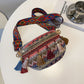 Vintage bunte handgewebte Gürteltasche