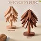 ✨Natürliches Baum-Untersetzer-Set – 4 Holzuntersetzer & 1 Ständer in Form eines Weihnachtsbaums