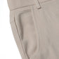 Damen Palazzo-Hose aus Baumwoll-Leinen-Mischgewebe, sommerlich fließend, weit geschnitten, gerades Bein, mit Tasche, lässige, einfarbige Loungehose mit weichem, elastischem Bund und hohem Bund.