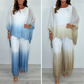 💃Set aus lockerem, fließendem Top und Strumpfhose im Dip-Dye-Mix🌺KOSTENLOSER VERSAND🌺