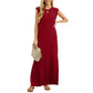 🌿Langes, locker sitzendes, knitterfreies Damenkleid mit Schlitz