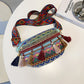 Vintage bunte handgewebte Gürteltasche