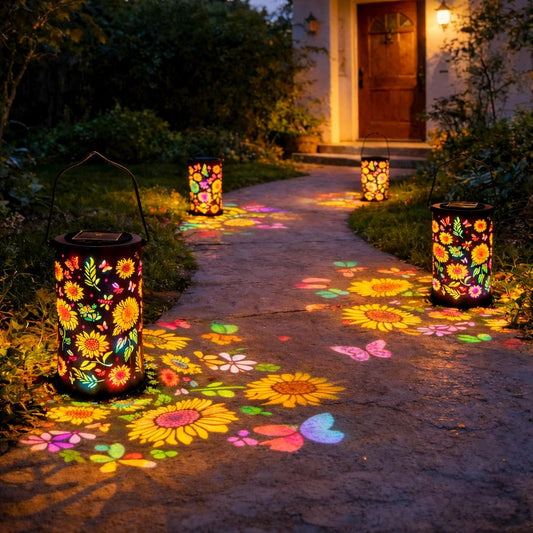 🔥HEISSER ANGEBOT 60% RABATT🌞Bunte Sonnenblumen-Solar-Gartenlaterne