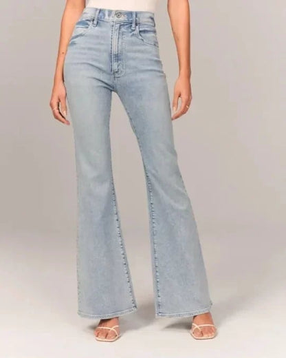 Maximal 50% Rabatt!💥Ultrahoch taillierte Stretch-Schlaghosen👖