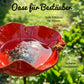 🌼Handgefertigter Metall Blumen-Gartenstecker🐦Vogeltränke & Insekten-Trinkstelle, Wetterfest Gartendekoration für Beet, Wege & Außenbereich, Einzigartiges Deko Geschenk