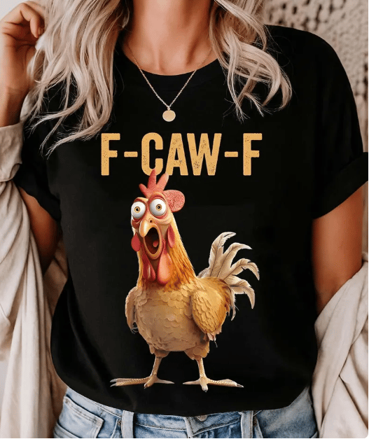 🔥LETZTER TAG VERKAUF 50 % RABATT!!🐓F-Caw-F😍Humorvolles T-Shirt mit Hühnermuster🖤