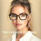 🎁Letzter Tag✨👓Schildpatt-Lesebrille – Große quadratische Lesebrille mit Blaulichtfilter