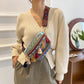 Vintage bunte handgewebte Gürteltasche