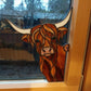 🎄🎅WEIHNACHTSANGEBOT (LIMITIERTES ANGEBOT)🎁Fensterdeko mit Hochlandkuh🐮
