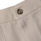 Damen Palazzo-Hose aus Baumwoll-Leinen-Mischgewebe, sommerlich fließend, weit geschnitten, gerades Bein, mit Tasche, lässige, einfarbige Loungehose mit weichem, elastischem Bund und hohem Bund.