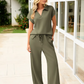 Damen 2 Stück Sommer-Outfit-Atmungsaktiv & Falten resistent Sweatsuits Set