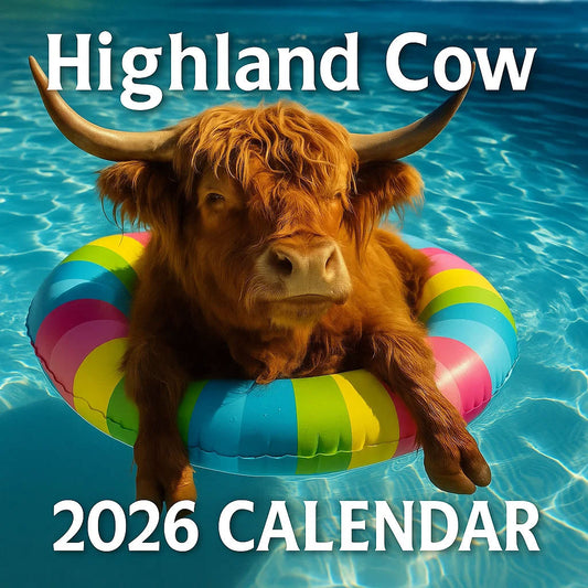 Wandkalender 2026 mit Hochlandrindern