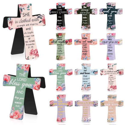 📖16 magnetische Lesezeichen mit Kreuzmotiv als Geschenk für Bibelstudien, Leser, Lehrer, Studenten🌸✝️