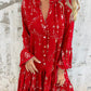 💖Große Aktion!🔥Damenkleid mit V-Ausschnitt und Print
