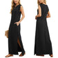 🌿Langes, locker sitzendes, knitterfreies Damenkleid mit Schlitz