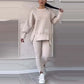 Lässiges Sweatshirt-Leggings-Set für Frauen